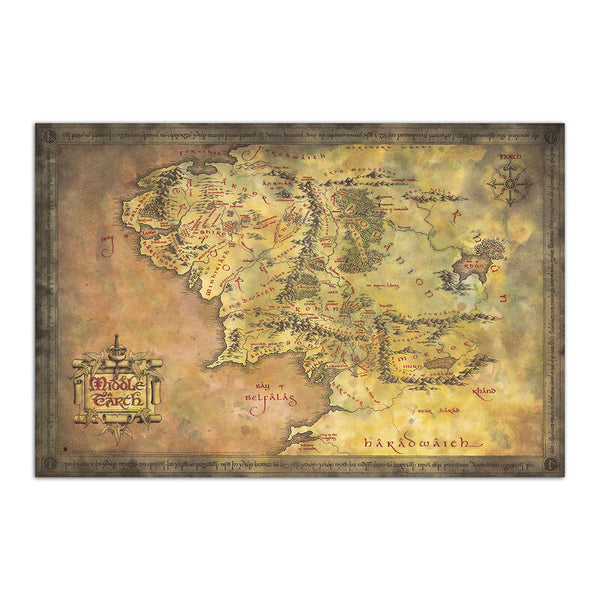 The Lord of the Rings Map of Middle-earth poster