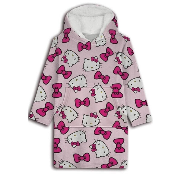 Hello Kitty oversize sweatshirt coat kids coral