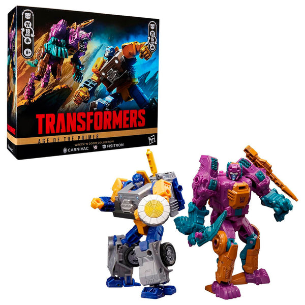 Transformers Age of The Primes Fisitron & Carnivac set 2 figures 14cm