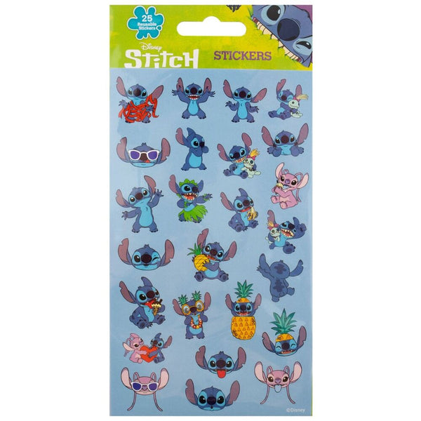 Disney Stitch Reusable stickers 25pcs