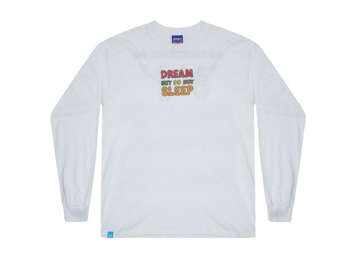 Long Sleeved T-shirt In White With Fruity Ravers Print by Dreambutdonotsleep