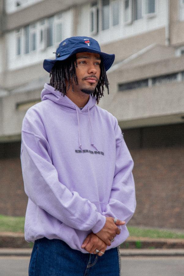 Bucket Hat In Navy With Embroidered Bro Shroom-2