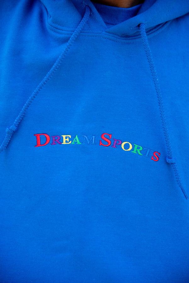 Hoodie in Royal Blue with Dream Sports Embroidery by Dreambutdonotsleep