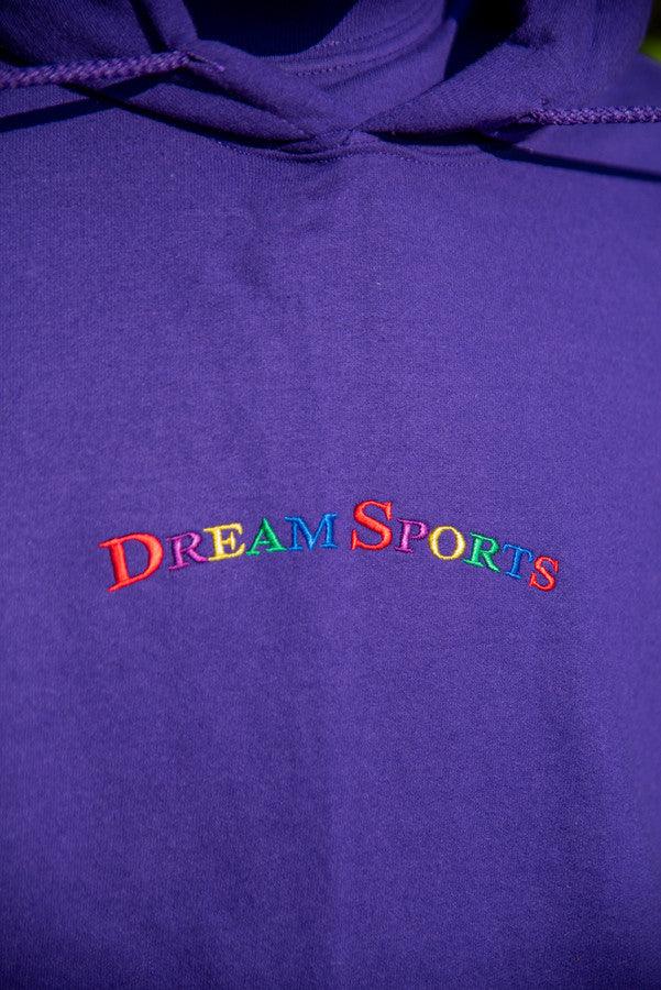 Hoodie in Dark Purple with Dream Sports Embroidery by Dreambutdonotsleep