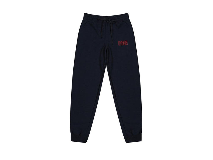 Navy Joggers With Utopia Embroidery-4