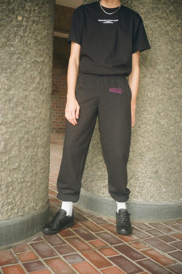 Black Joggers With Violet Dream Embroidery-0