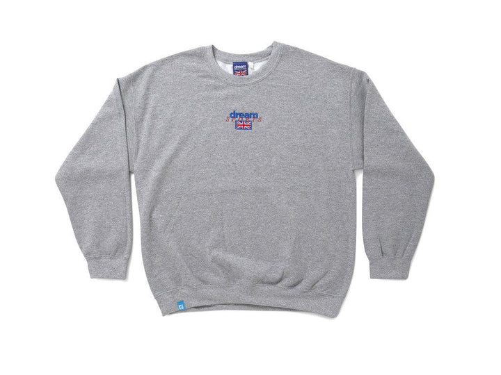 Heather Grey Sweatshirt With Dream Sports Design by Dreambutdonotsleep