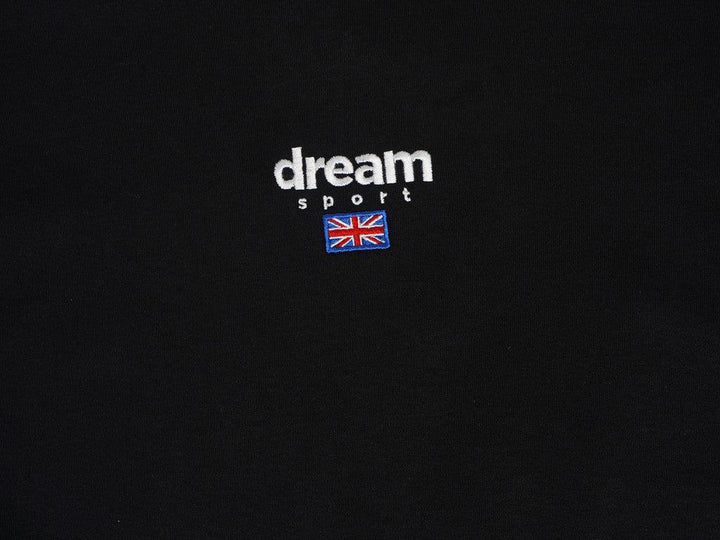 Black T-shirt With Dream Sport Embroidered Logo by Dreambutdonotsleep