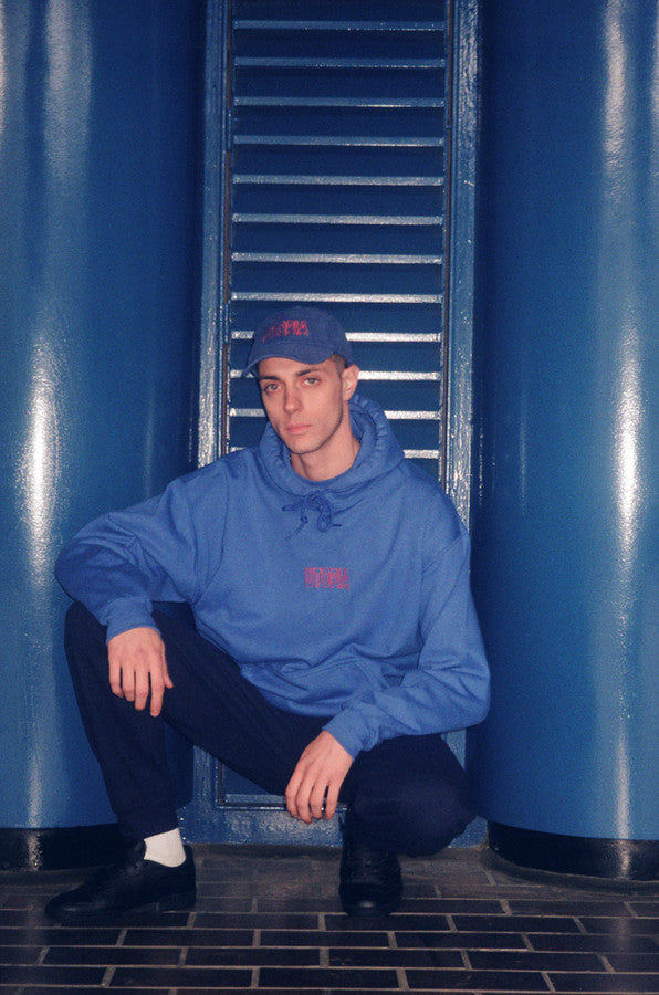 Royal Blue Hoodie With Embroidered Utopia Logo-0