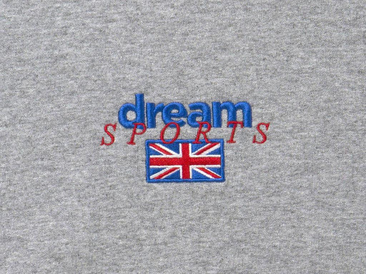 Heather Grey Sweatshirt With Dream Sports Design by Dreambutdonotsleep