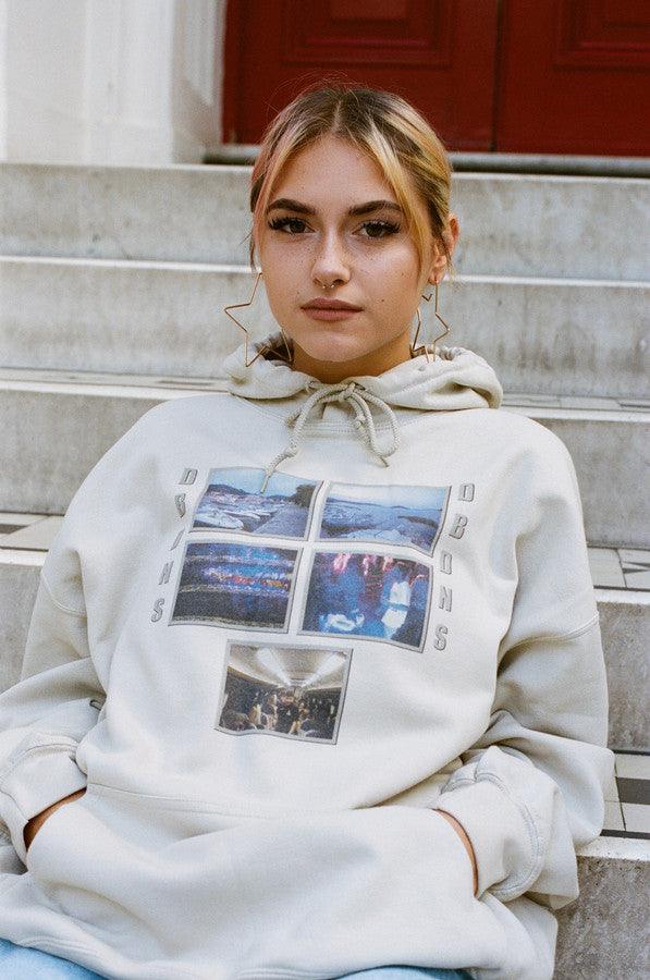 Hoodie in Sand with Croatian Festival Photo Print by Dreambutdonotsleep