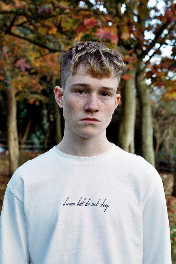 Chinese Dragon Design On A White Long Sleeved T-shirt by Dreambutdonotsleep