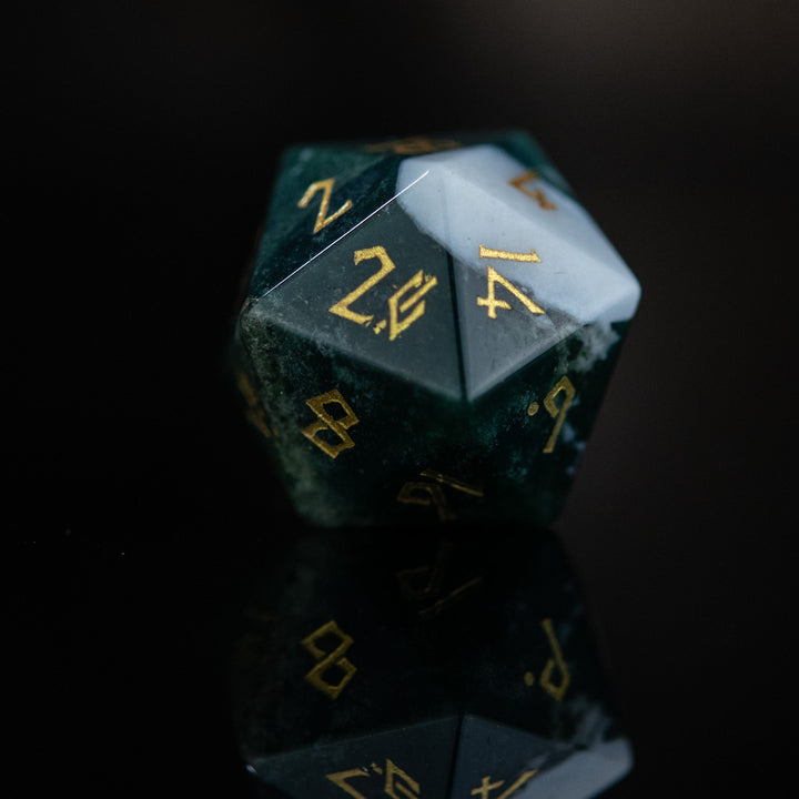 Indian Agate Stone Dice Set by Misty Mountain Gaming