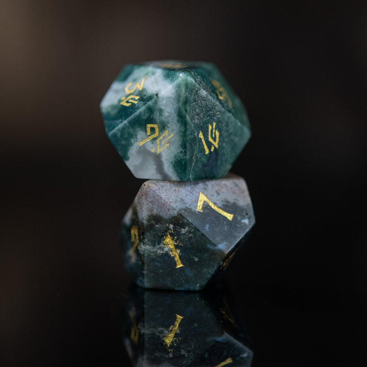 Indian Agate Stone Dice Set by Misty Mountain Gaming