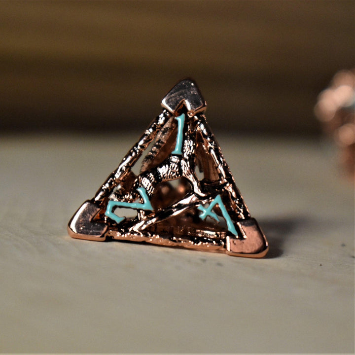 Legends of Valhalla - Copper and Blue Hollow Metal Dice Set by Misty Mountain Gaming