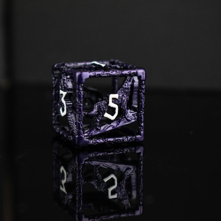 Legends of Valhalla - Purple Hollow Metal Dice Set by Misty Mountain Gaming