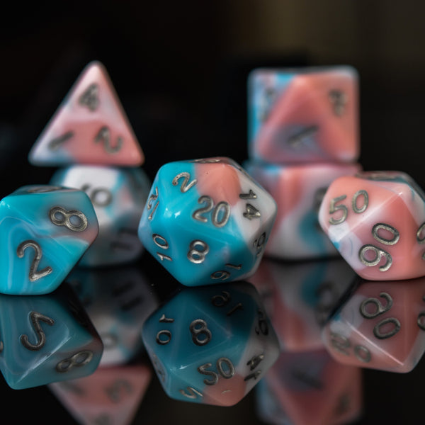 Lullaby Acrylic Dice Set by Misty Mountain Gaming