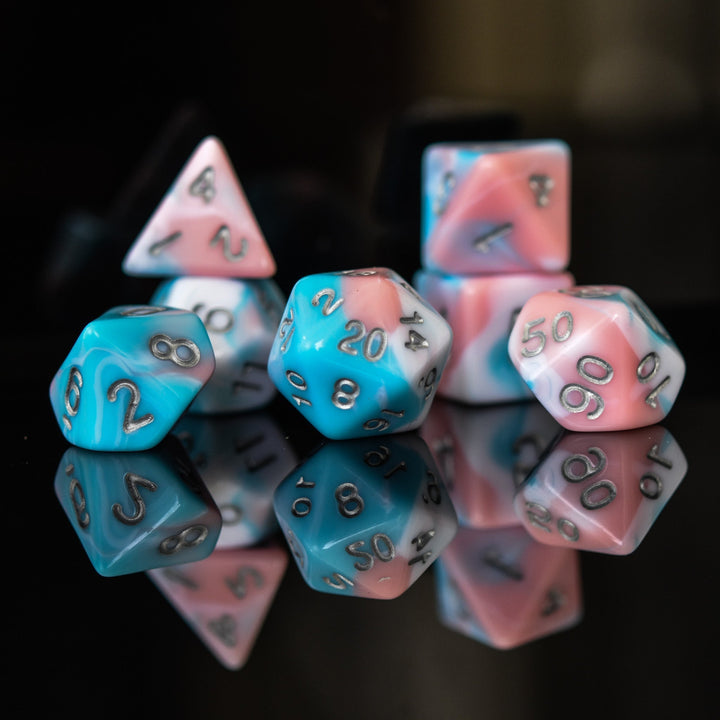 Lullaby Acrylic Dice Set by Misty Mountain Gaming