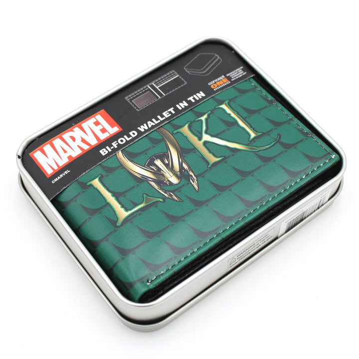 Marvel Loki Bi-Fold Wallet with Gift Tin by Concept One