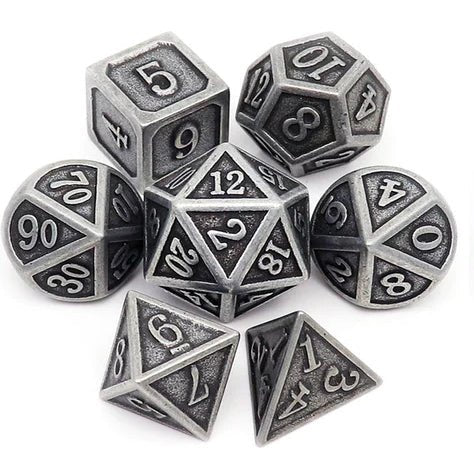 Metal Dice Set - Antique Iron by Haxtec