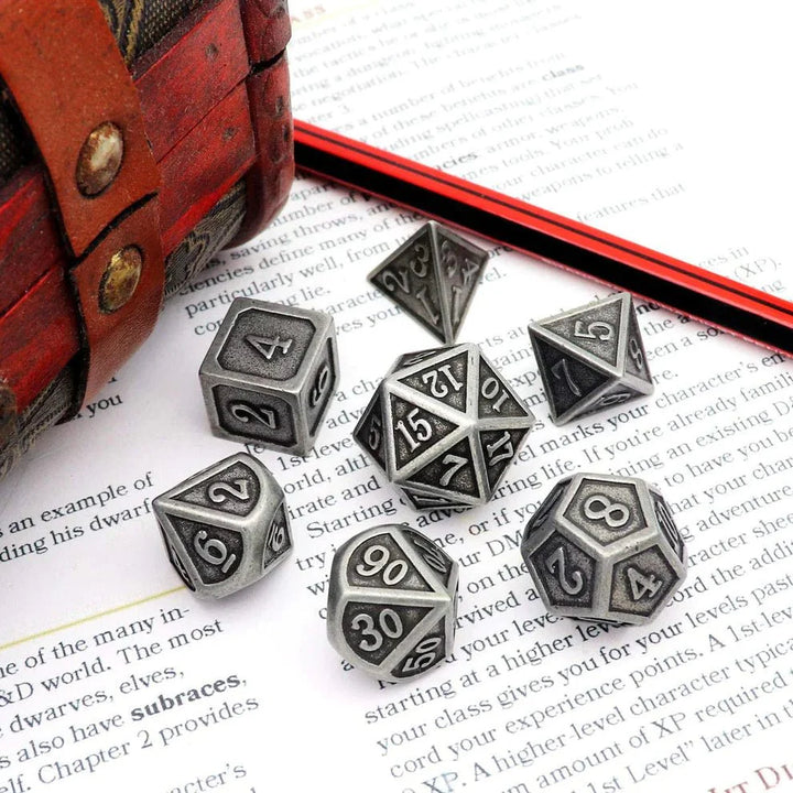 Metal Dice Set - Antique Iron by Haxtec