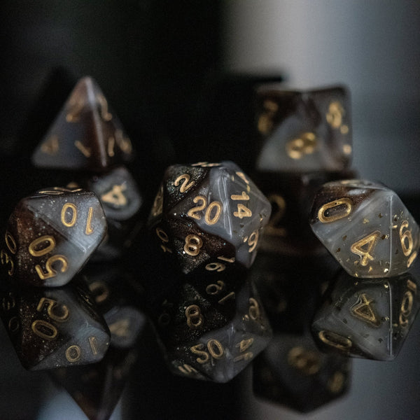 Moon Dust Acrylic Dice Set by Misty Mountain Gaming