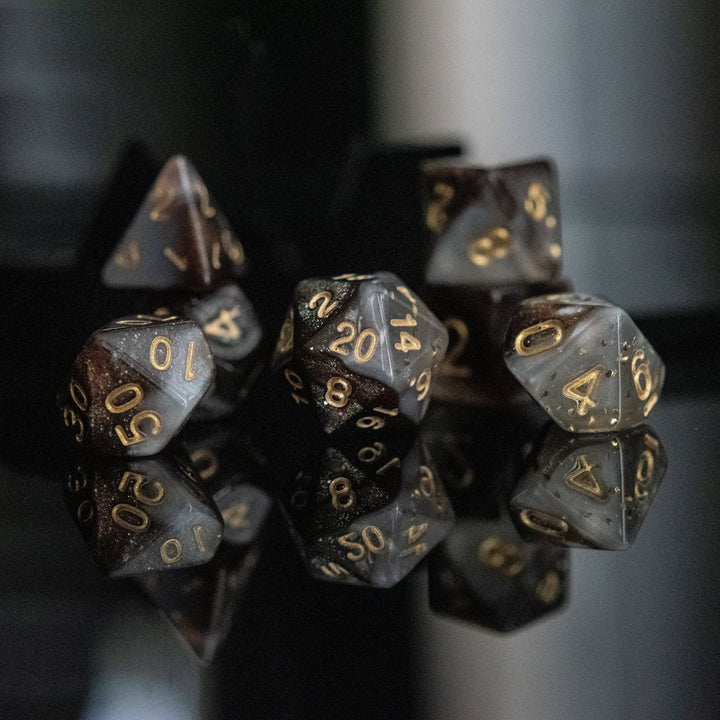 Moon Dust Acrylic Dice Set by Misty Mountain Gaming