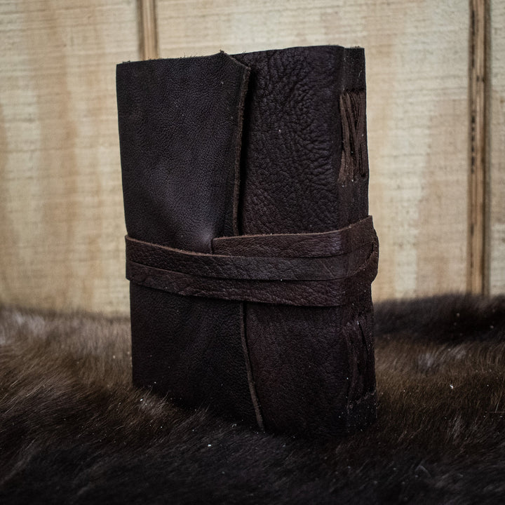 Natural Edge Buffalo (Wrapped) Leather Journal by Misty Mountain Gaming