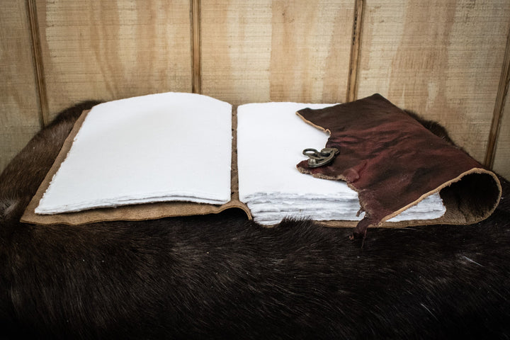 Natural Edge Crunched Cowhide Leather Journal by Misty Mountain Gaming