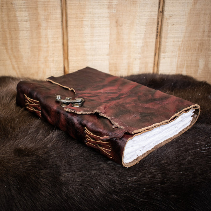 Natural Edge Crunched Cowhide Leather Journal by Misty Mountain Gaming