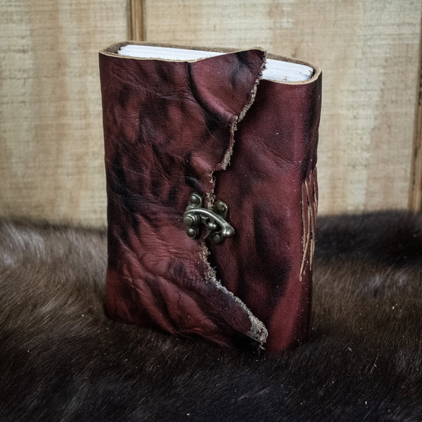 Natural Edge Crunched Cowhide Leather Journal by Misty Mountain Gaming