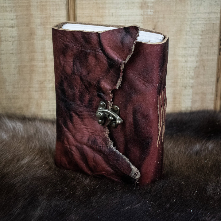 Natural Edge Crunched Cowhide Leather Journal by Misty Mountain Gaming