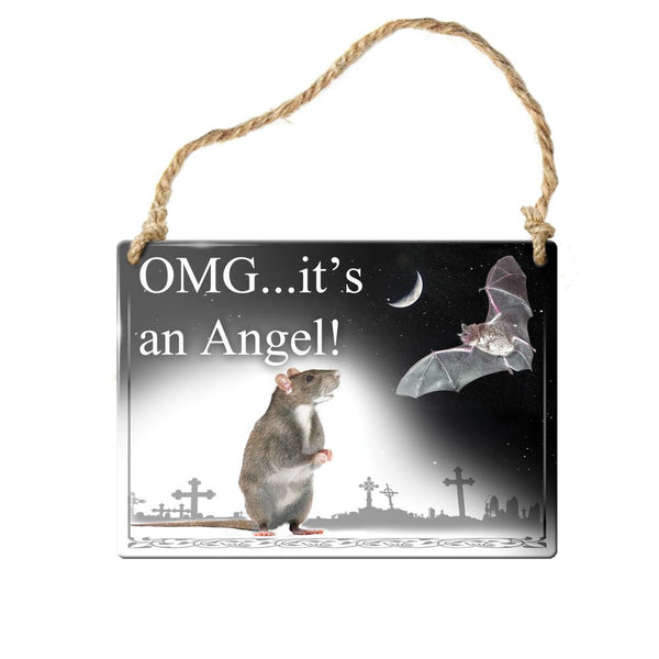 Omg! It's An Angel! Sign Mini Metal Sign by Alchemy of England