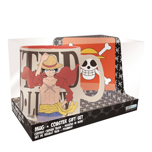 One Piece Luffy Mug & Coaster Gift Set by Abysse