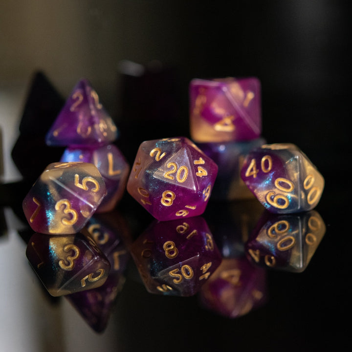 Orion Nebula Acrylic Dice Set by Misty Mountain Gaming