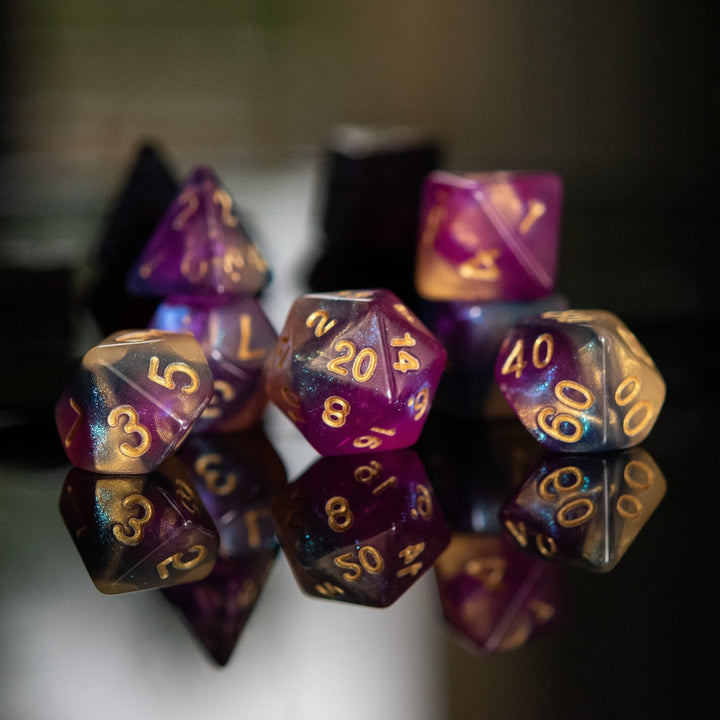 Orion Nebula Acrylic Dice Set by Misty Mountain Gaming