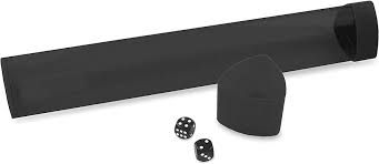 Playmat Carry Tube Holder with Dice Cap, Smoke by BCW