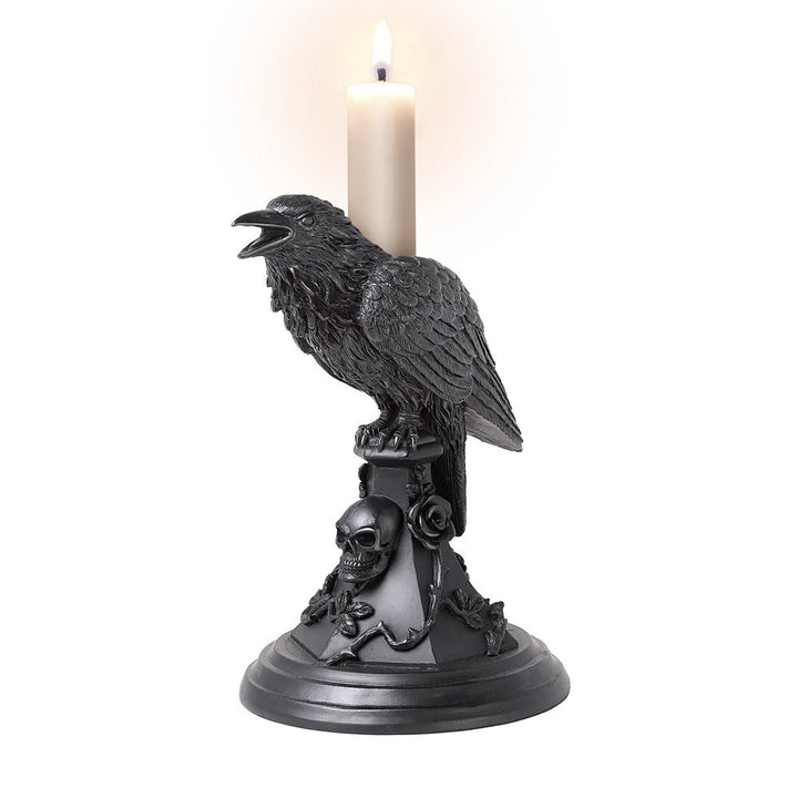 Poes Raven Candlestick Holder by Alchemy of England