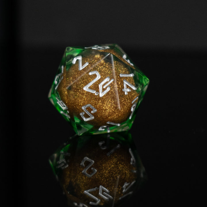 Pot O' Gold Liquid Core Dice Set by Misty Mountain Gaming