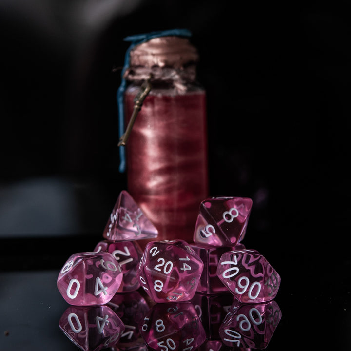 Potion of Love Acrylic Dice Set by Misty Mountain Gaming