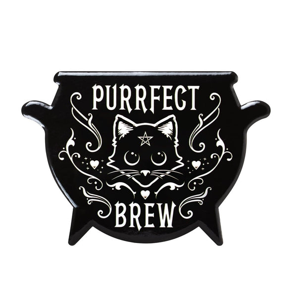 Purrfect Brew Cauldron Coaster by Alchemy of England