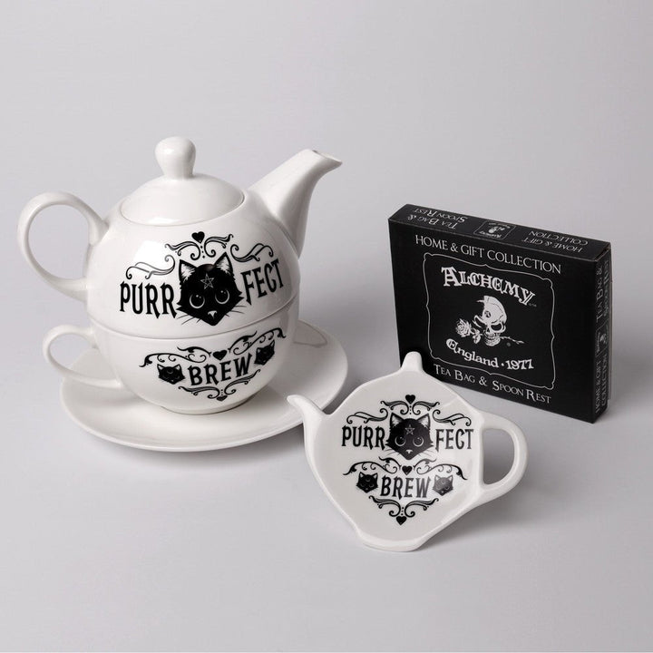 Purrfect Brew Teabag Dish by Alchemy of England