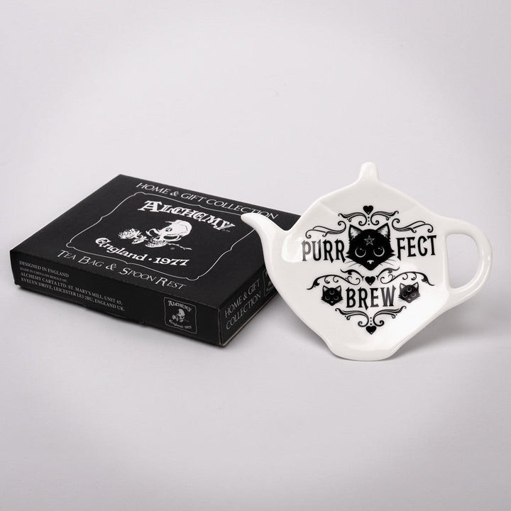 Purrfect Brew Teabag Dish by Alchemy of England