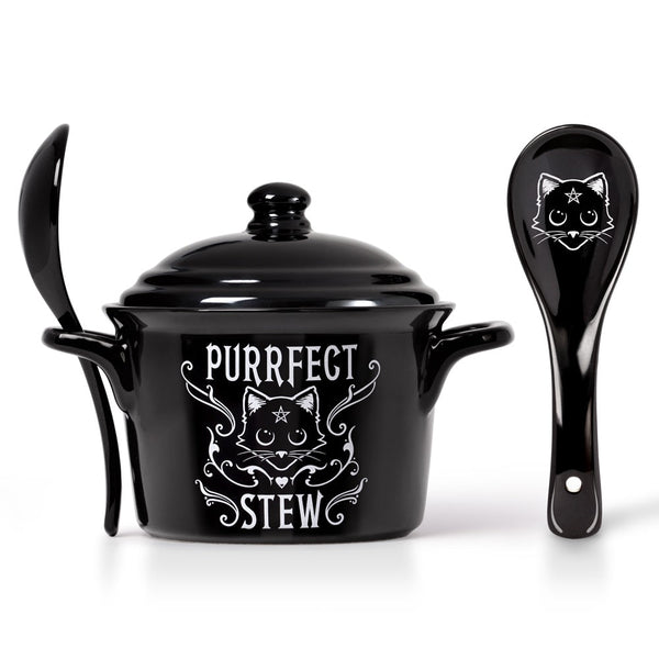 Purrfect Stew Pot and Spoon by Alchemy of England