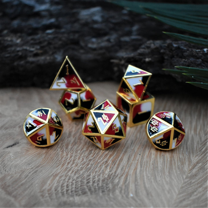 Queen's Gambit Metal Dice Set by Misty Mountain Gaming