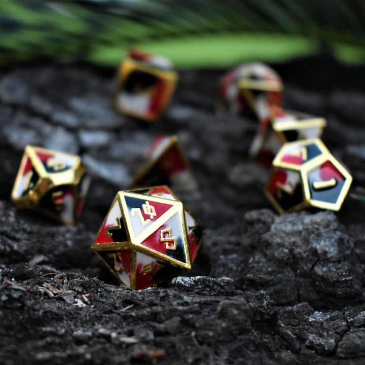 Queen's Gambit Metal Dice Set by Misty Mountain Gaming