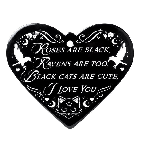 Roses are Black Heart Trivet Coaster Trivet by Alchemy of England