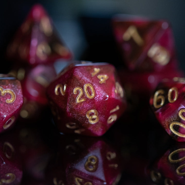 Rosette Nebula Acrylic Dice Set by Misty Mountain Gaming