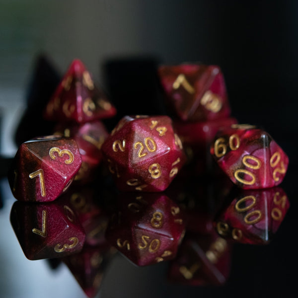 Rosette Nebula Acrylic Dice Set by Misty Mountain Gaming