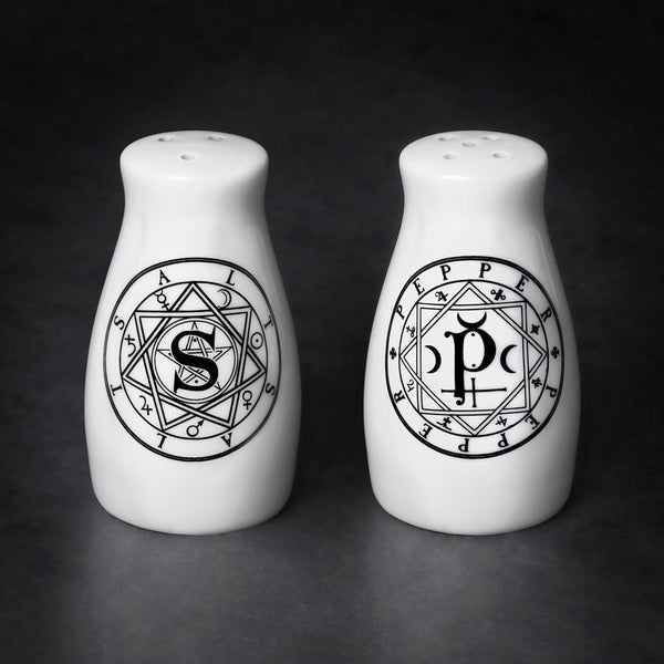 S' & 'P' Salt & Pepper set by Alchemy of England